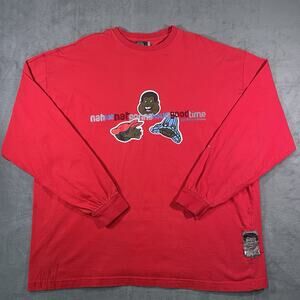 Platinum FUBU Fat Albert Long Sleeve Shirt Red Men’s XXL Cotton Y2K Streetwear
